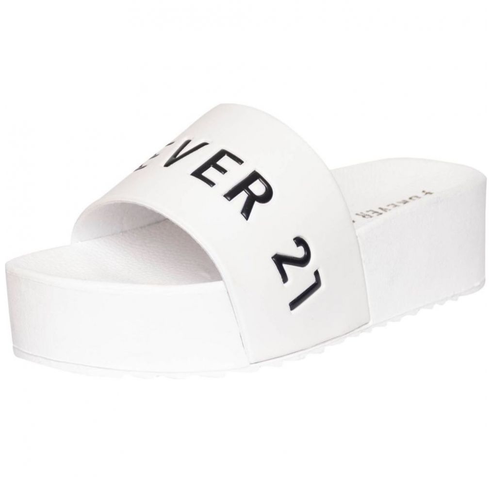 Sandalia Fleur con Plataforma Blanco Forever 21