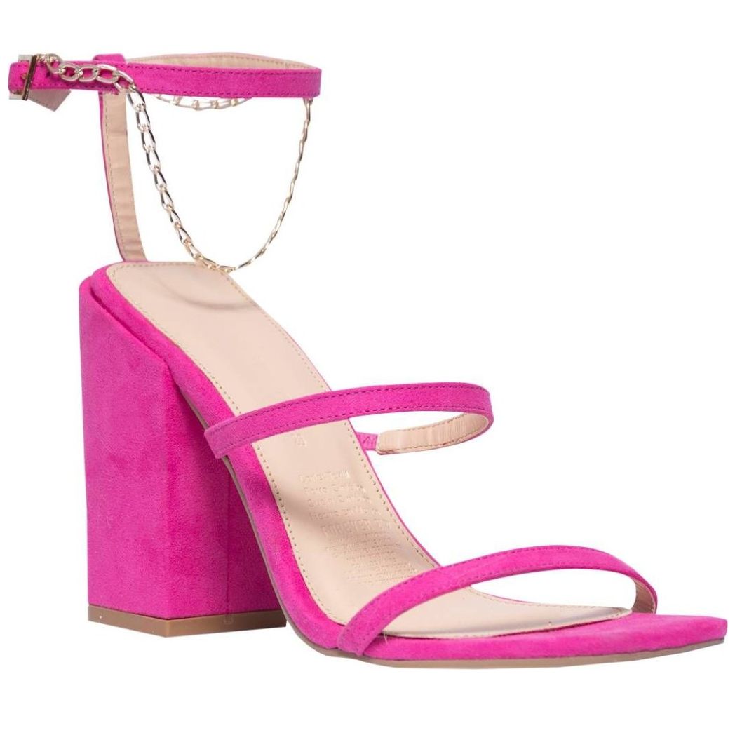 Sandalia Neeja con Tacón y Cadena Fucsia Forever 21