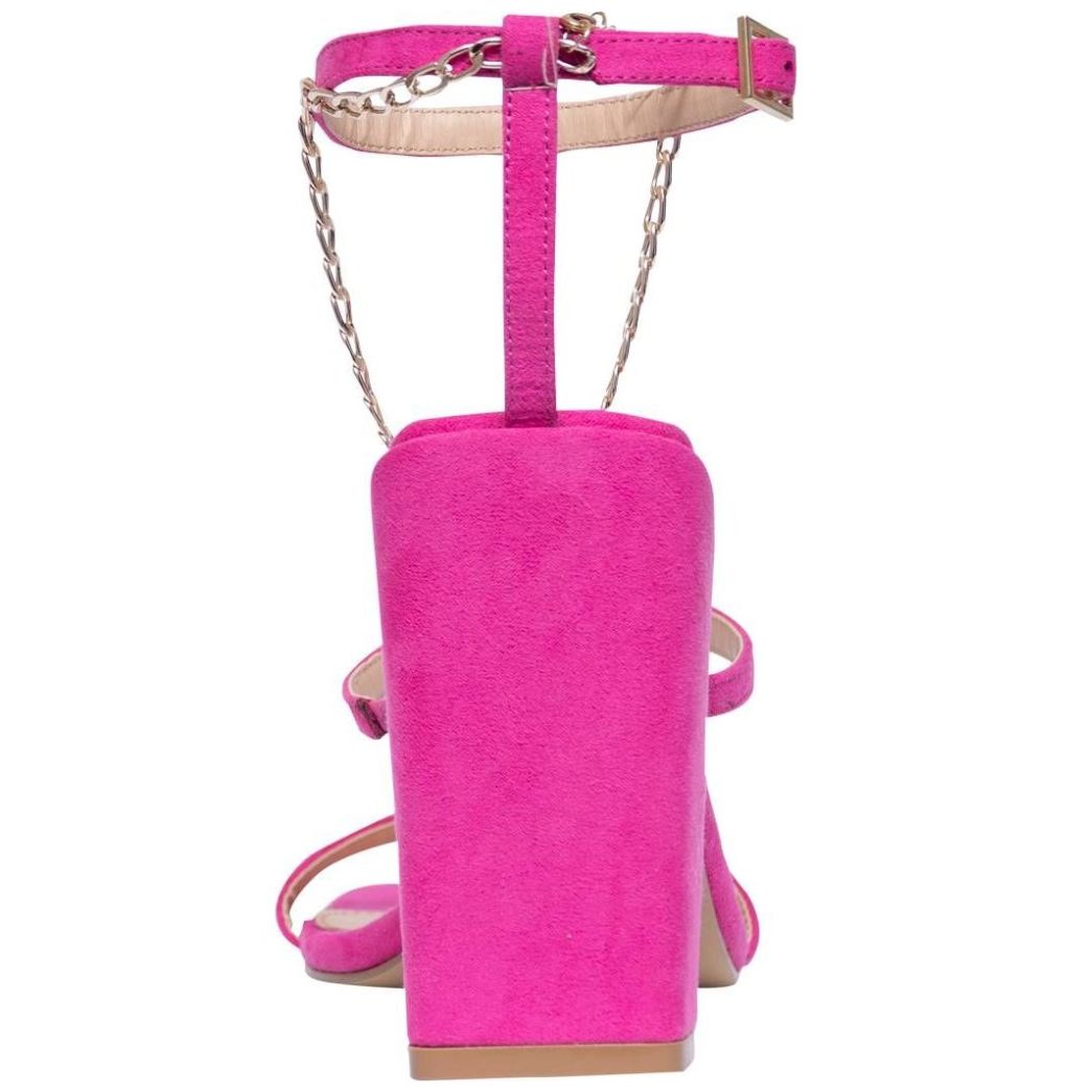 Sandalia Neeja con Tacón y Cadena Fucsia Forever 21