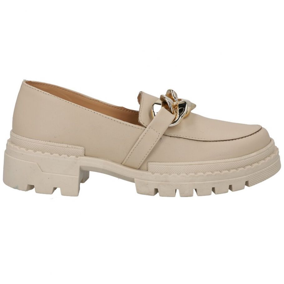 Zapato con Cadena Color Hueso Gianni Bini