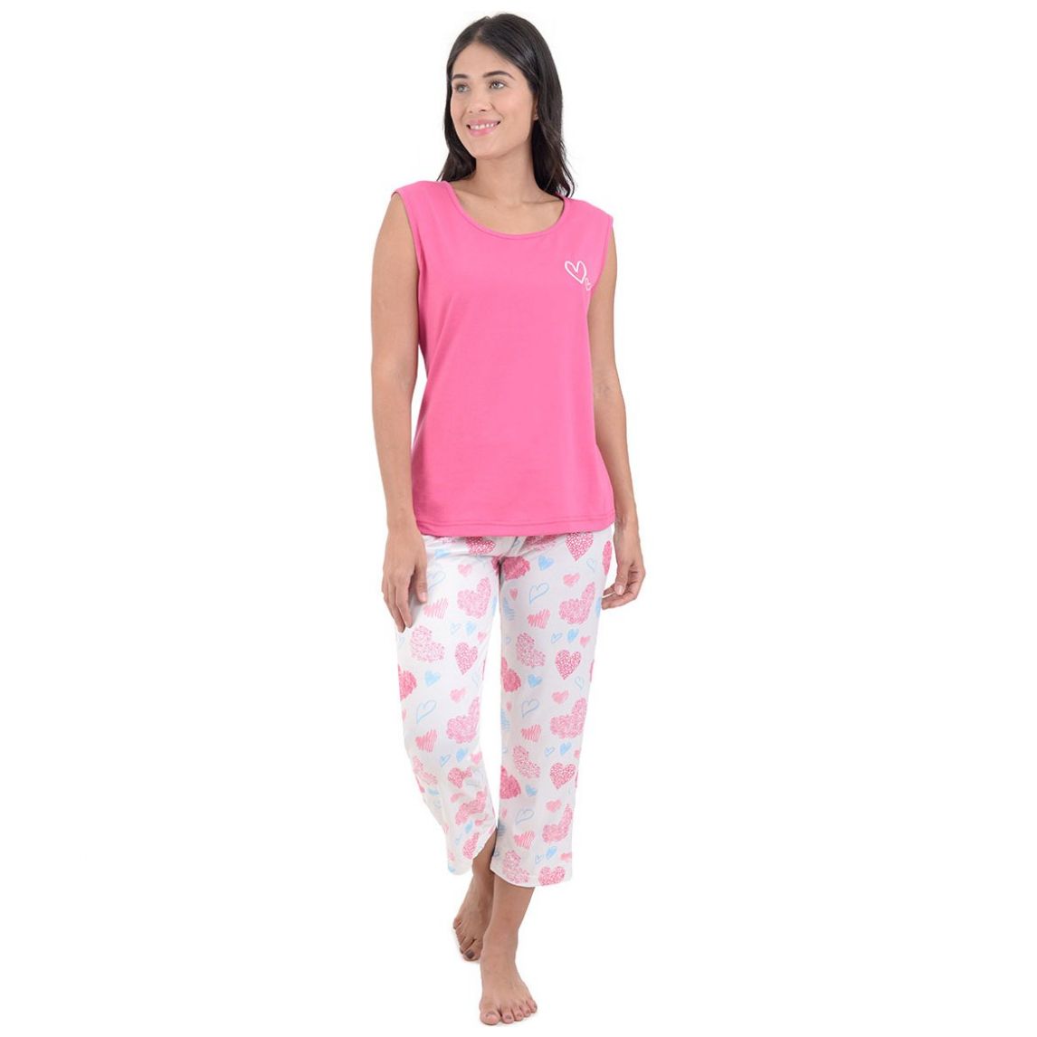Pijama Playera Sin Mangas Chiffon-Capri Brush Mia Intima