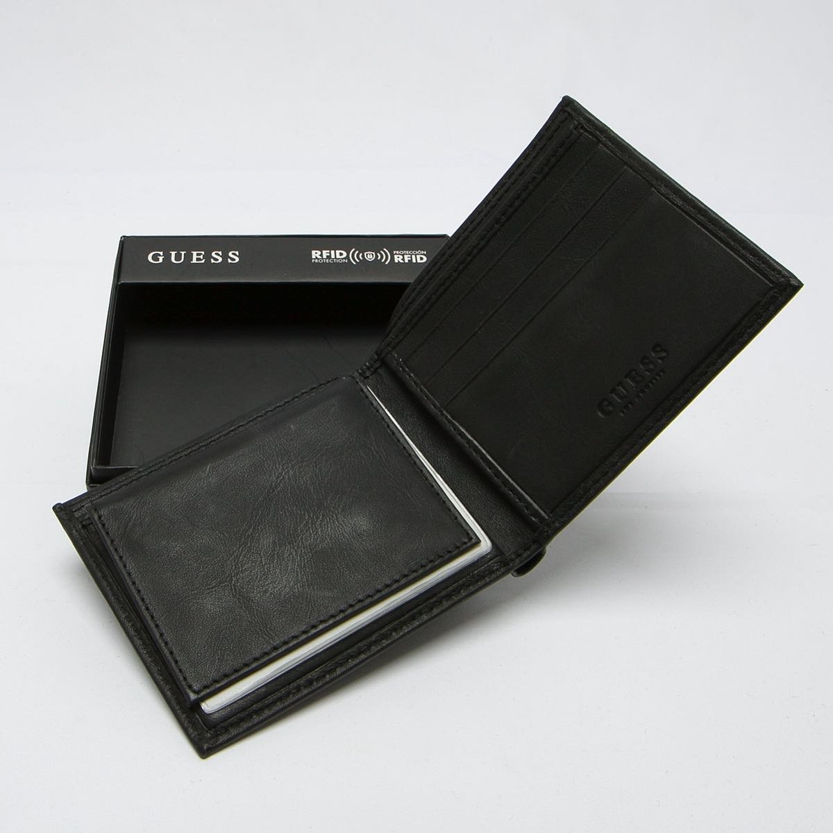 Billetera de Piel para Hombre con Protección Rfid Guess