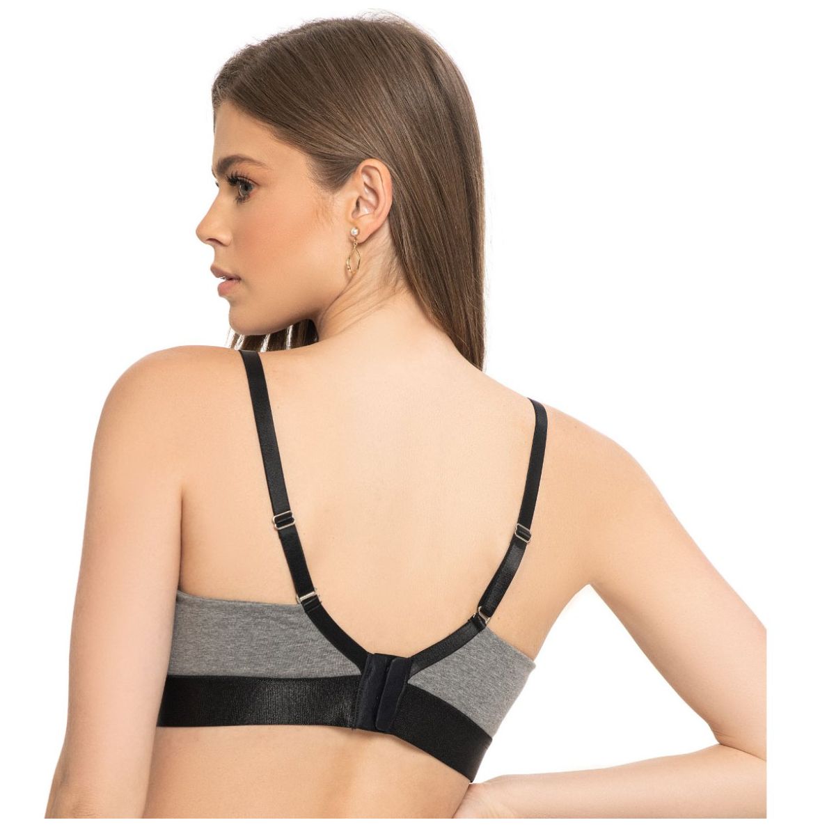 Brasier de Algodon Sin Varilla Contraste Banda Ancha Cher France 7869