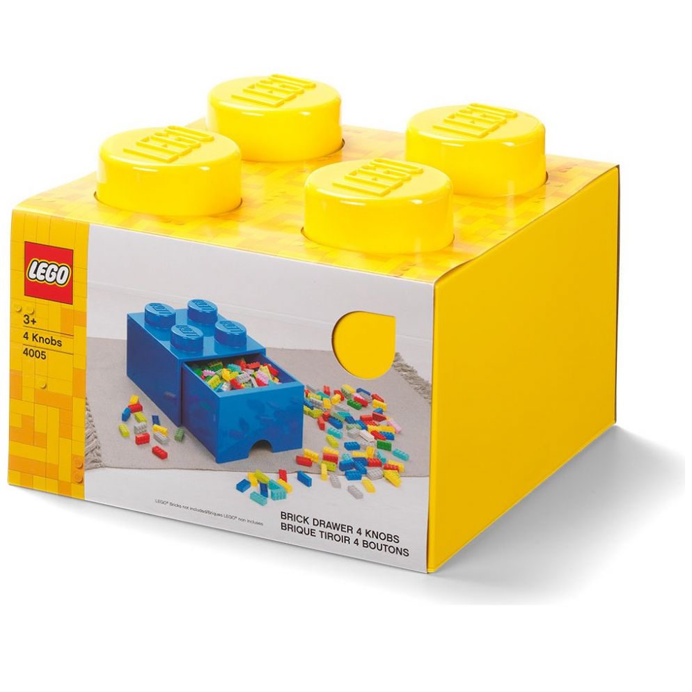 Caja Lego Storage Brick 4 Drawer Amarillo