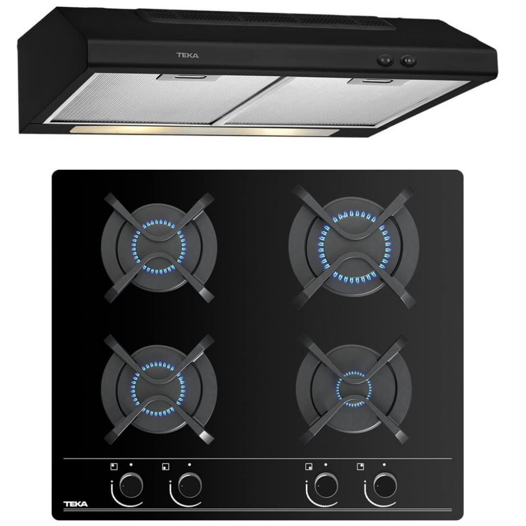 Combo Duetto Crystal 60 Cm Negro Teka