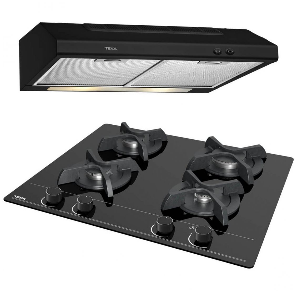 Combo Duetto Crystal 60 Cm Negro Teka