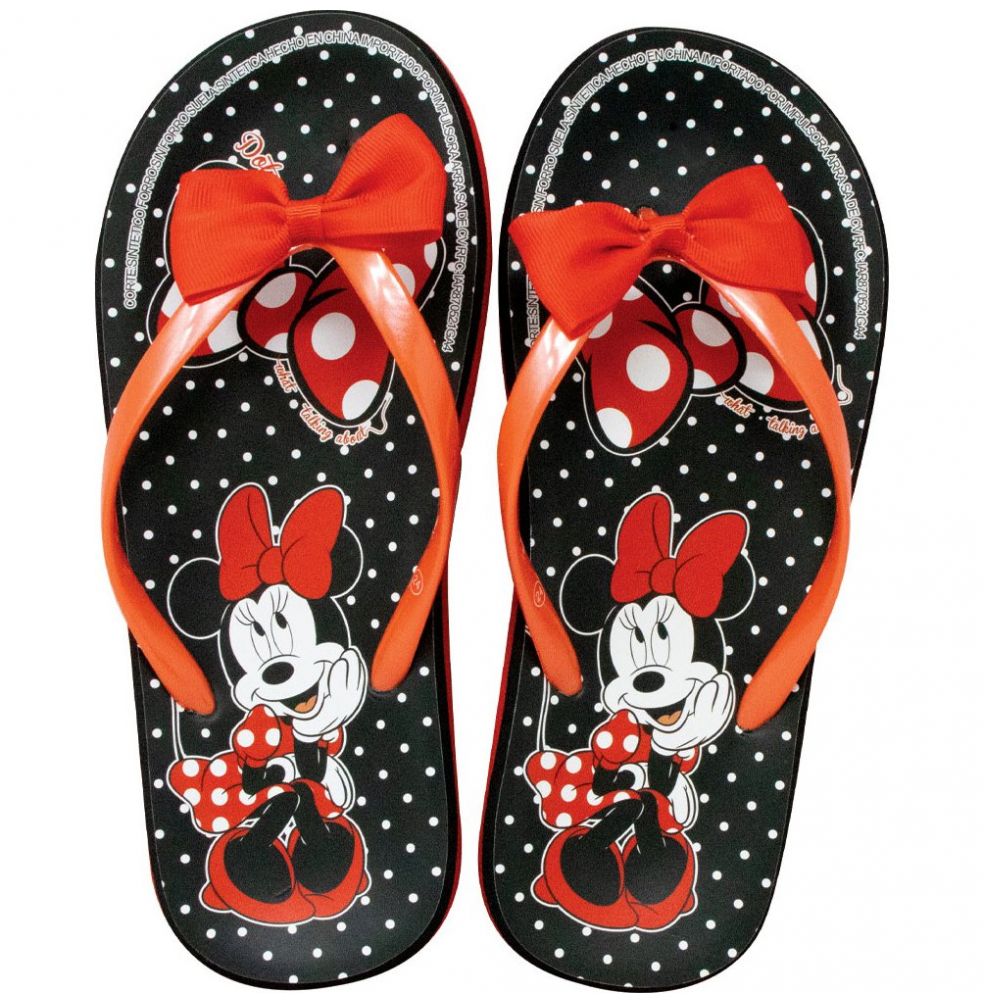 Sandalia con Pata de Gallo Minnie Negro Arra