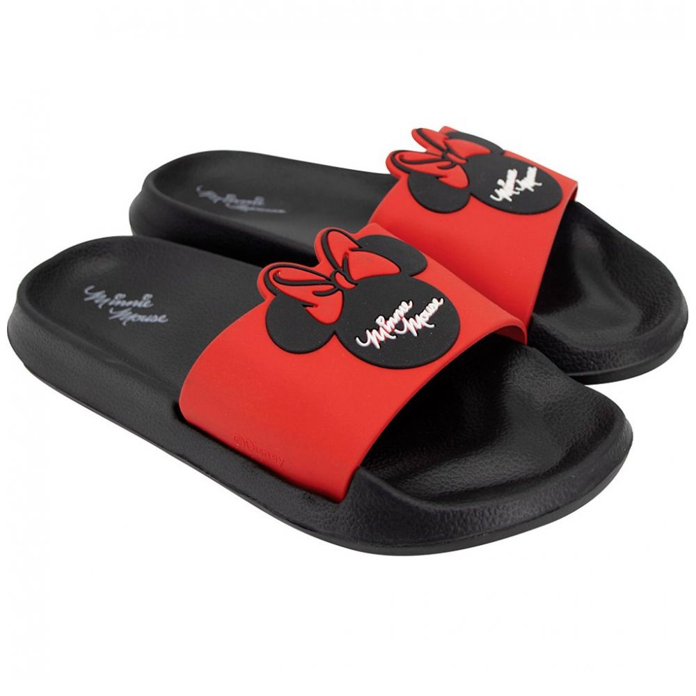 Sandalia Slide Minnie Mouse Rojo Arra