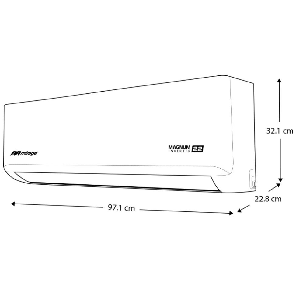 Mini Split Inverter Magnum22 1.5 Ton 230V Solo Frio Mirage