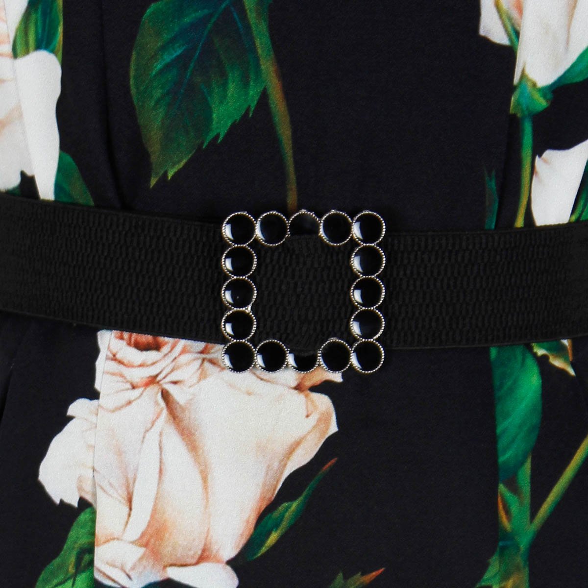 Vestido Basel Sin Manga Cuello Redondo Diseño Estampado Flores