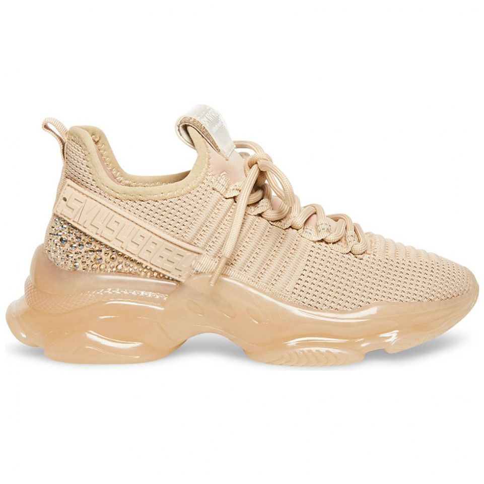 Tenis con Agujetas Y Brillos Beige Maxila-R Steve Madden