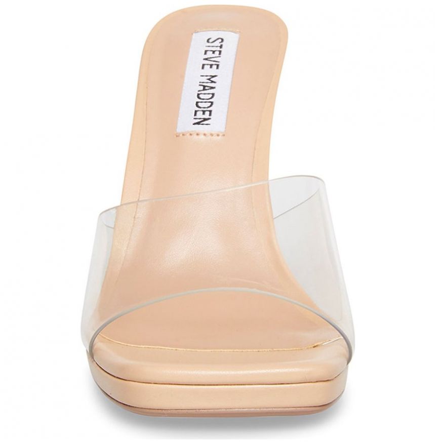 Sandalia con Tacón Y Tira Transparente Lipa Steve Madden