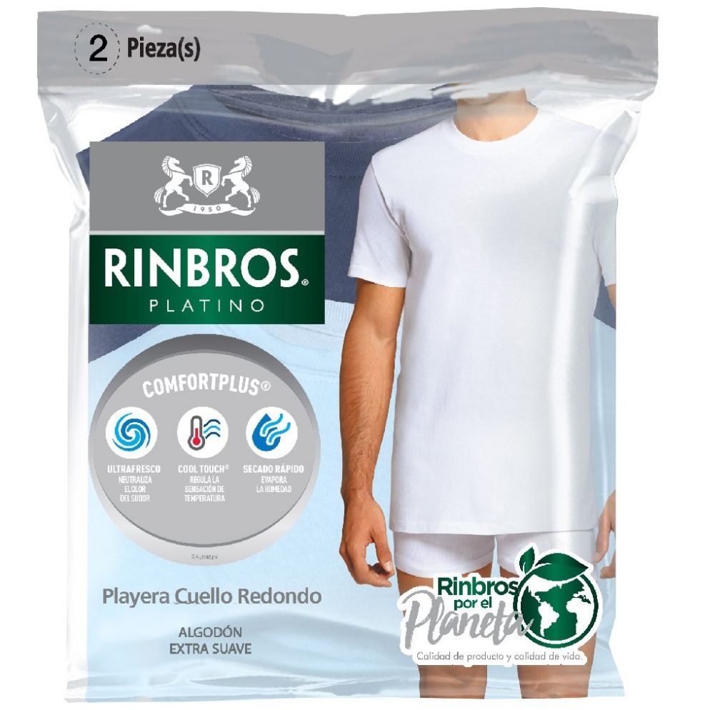2 Pack Playera Cuello Red Rinbros para Hombre