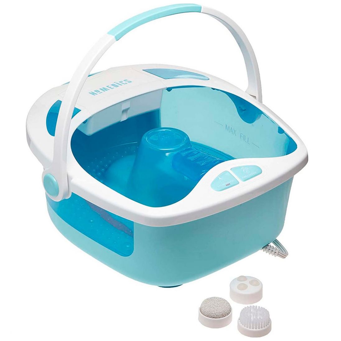Tina Spa de Pies Calienta Agua, Centro de Piducra Efecto Ducha Homedics