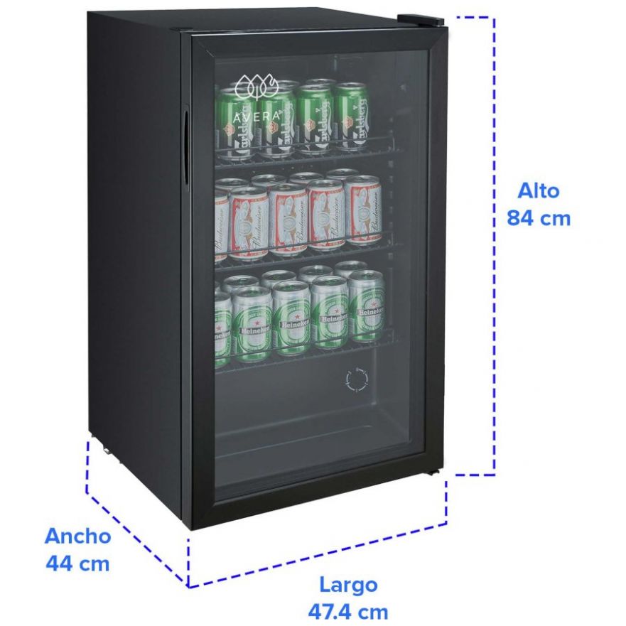 Cooler Enfriador de 115 Latas y Botellas AVERA EBC115 Temp Regulable  Refresco y Cervezas