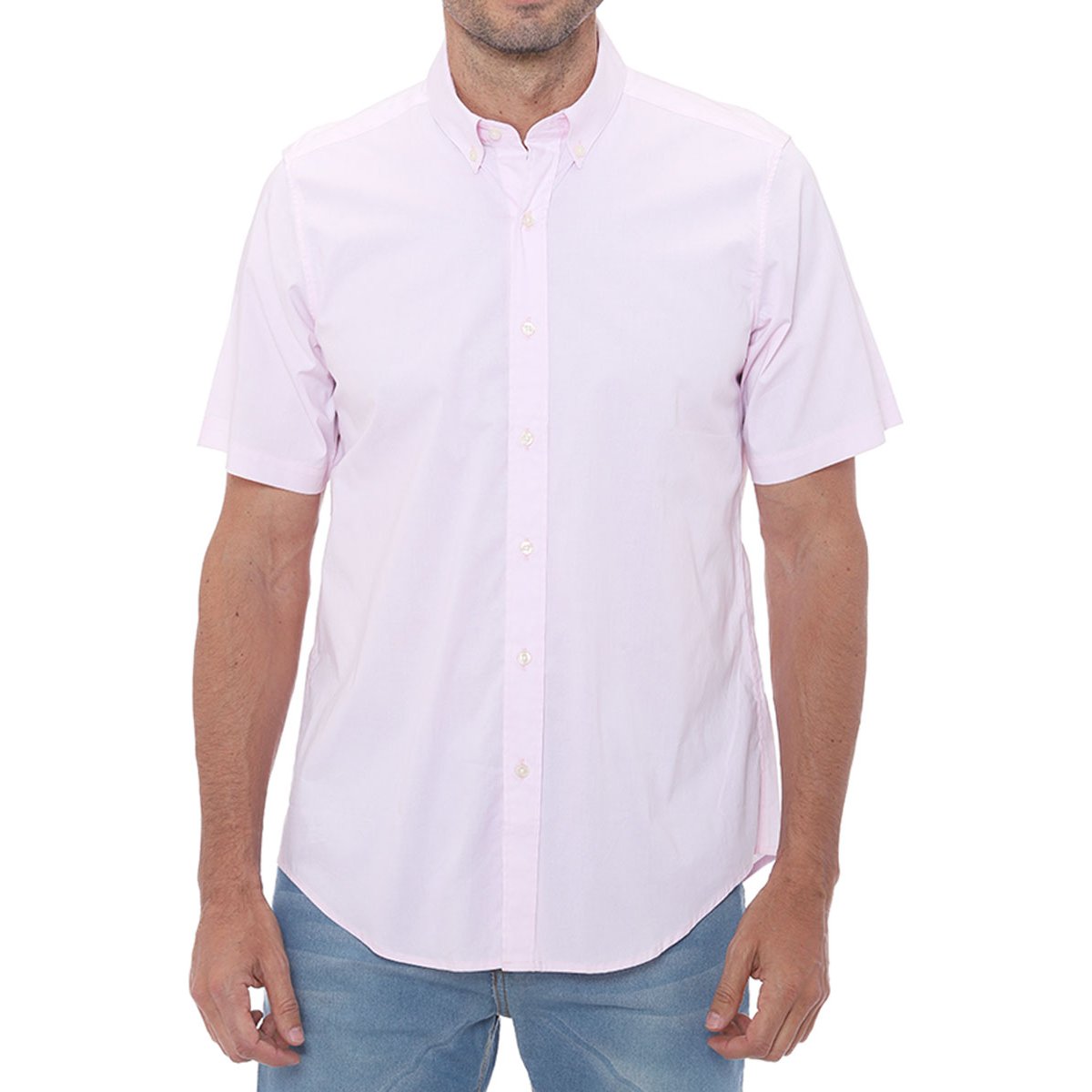 Camisa Rosa Manga Corta J Opus para Hombre