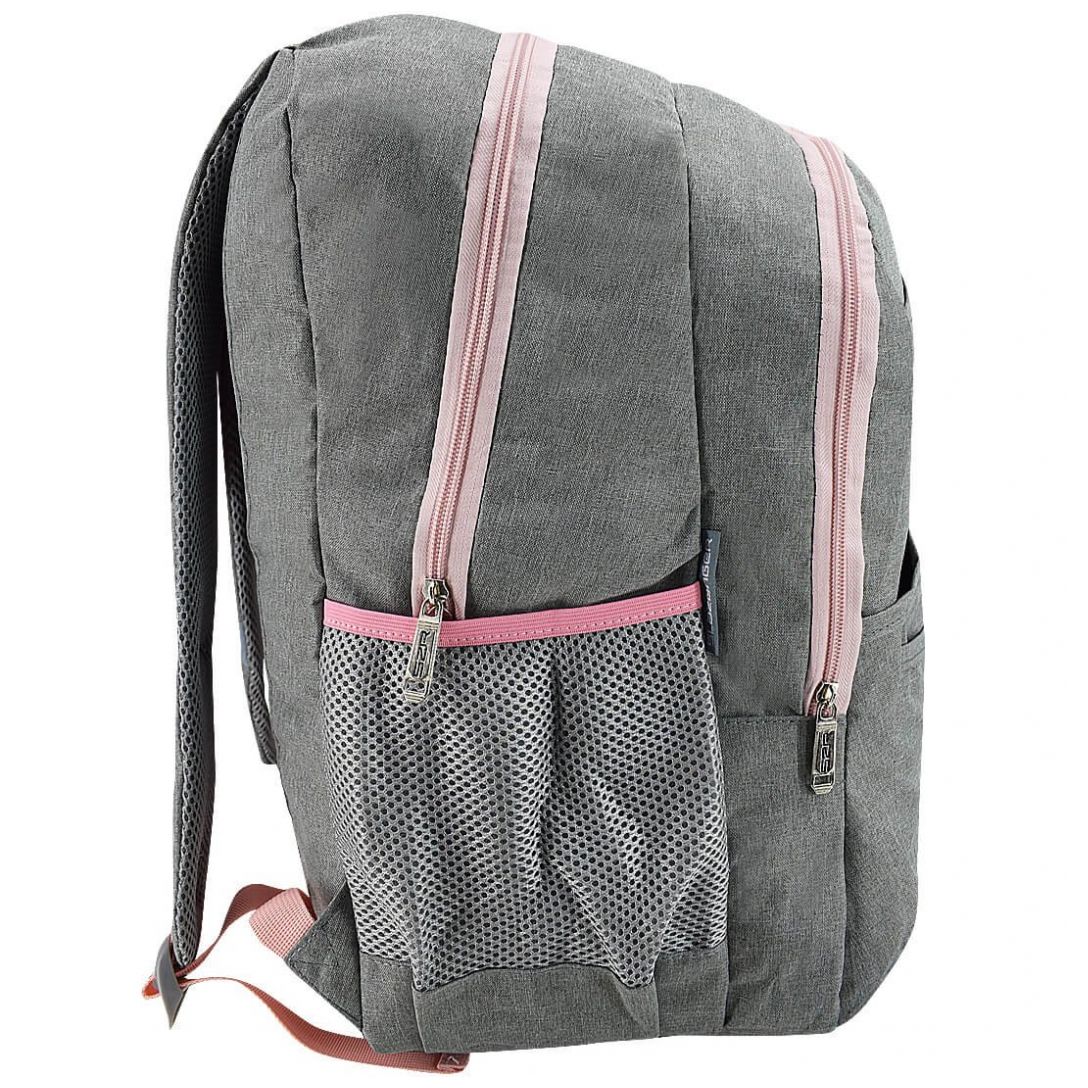 SZLX, mochila de viaje para mujer, gris morado con correas rosas —  BigTravelMarkt