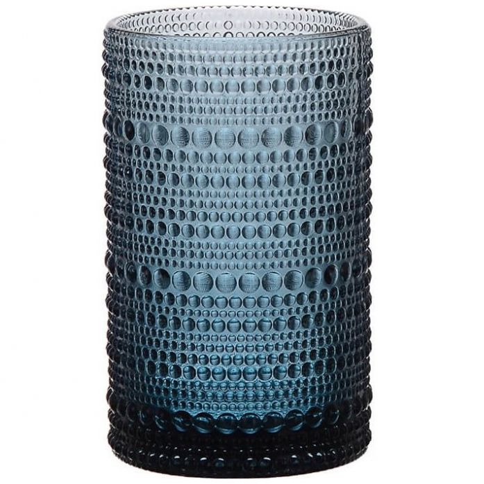 Vaso Gotas Lluvia Vidrio Azul Sears México
