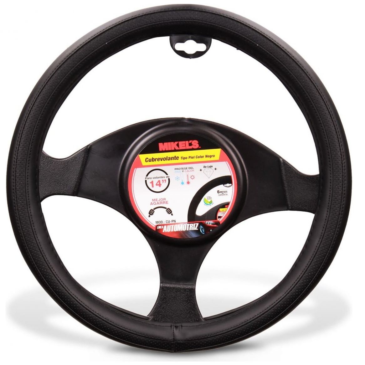 Cubre Volante Mikel´s de Piel Color Negro Cu-Pn