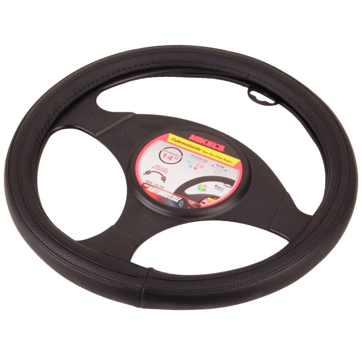 Cubre Volante Mikel´s de Piel Color Negro Cu-Pn