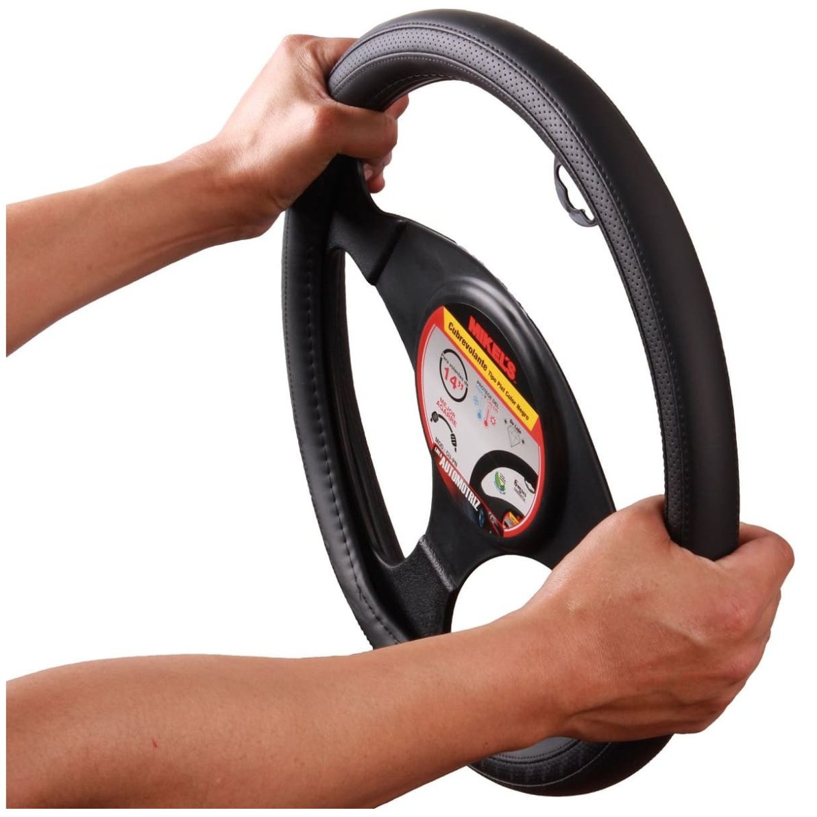 Cubre Volante Mikel´s de Piel Color Negro Cu-Pn