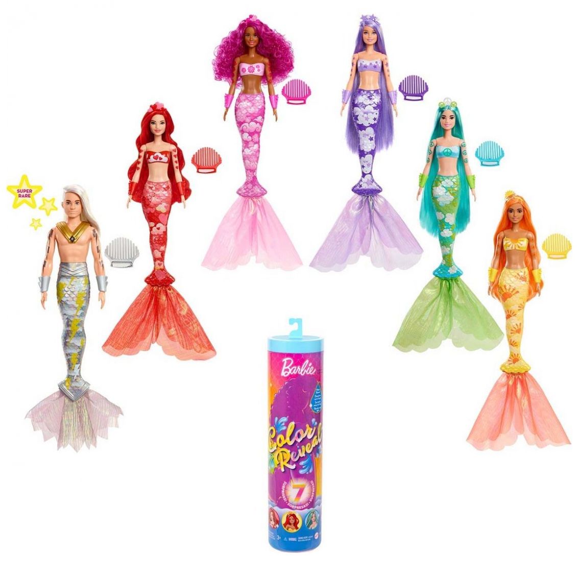 Barbie Color Reveal Sirenas Arcoíris