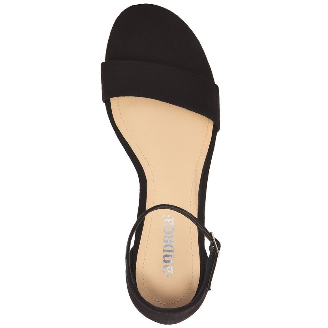 Sandalia Tacón Cuadrado Negro Andrea