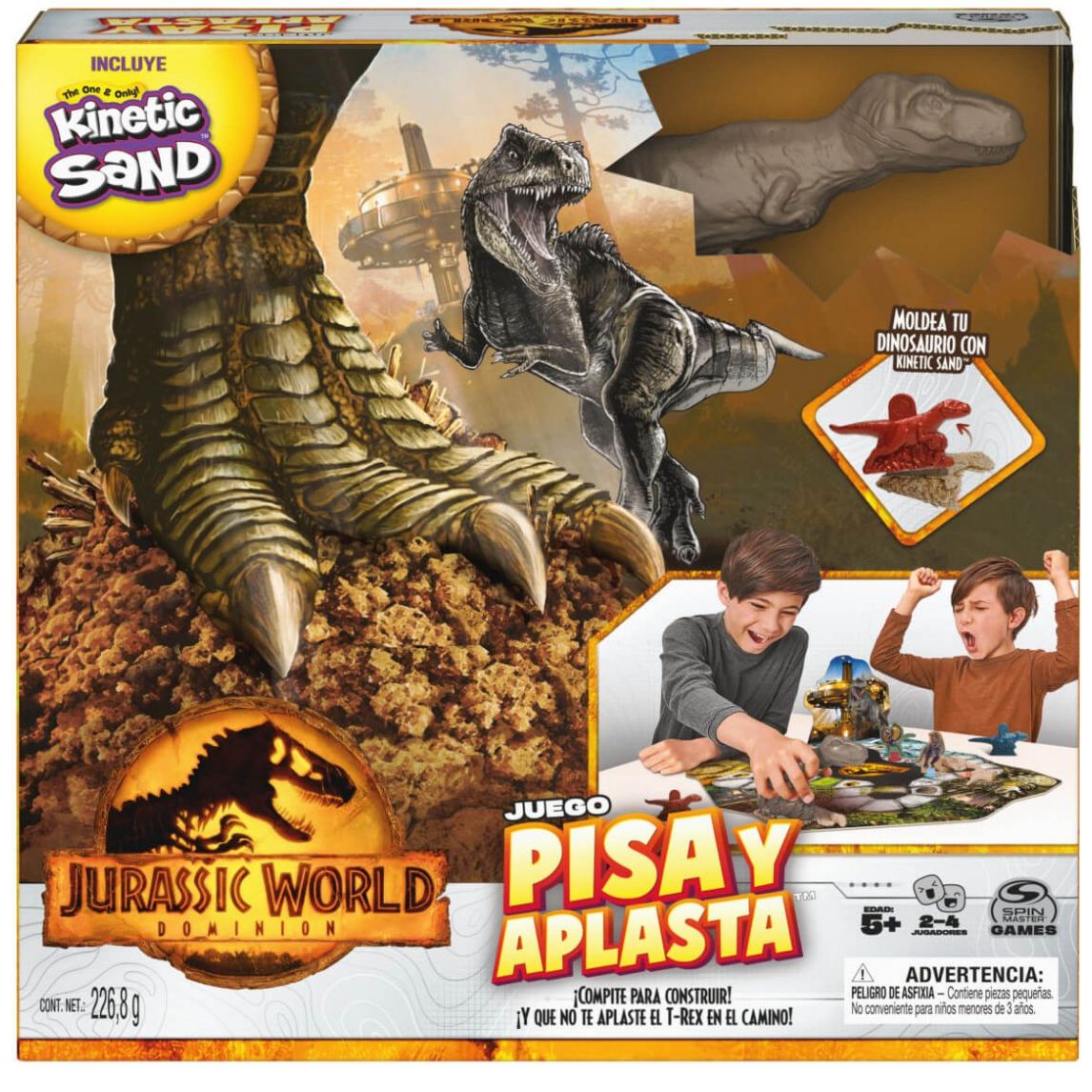 Juego de Mesa Jurassic World T-Rex Pisa Y Aplasta