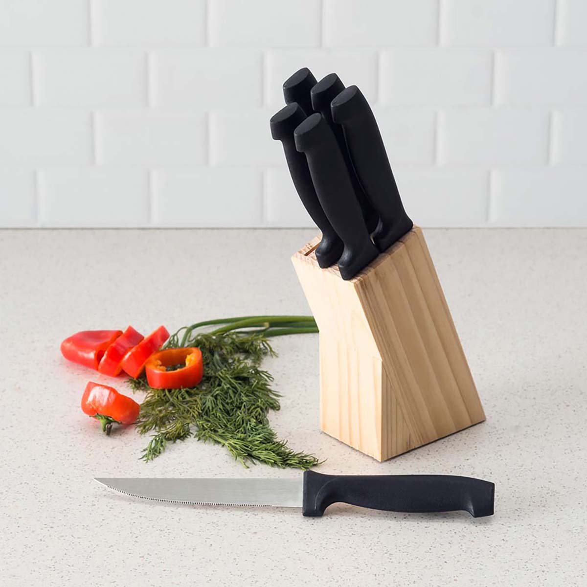 Juego de Cuchillos con Base. Jc97206 Good & Good