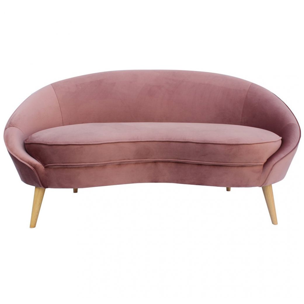 Loveseat Bean Velvet Mauve Vintage Home