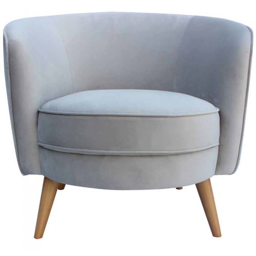 Sillón  Bean Velvet Gray Vintage Home