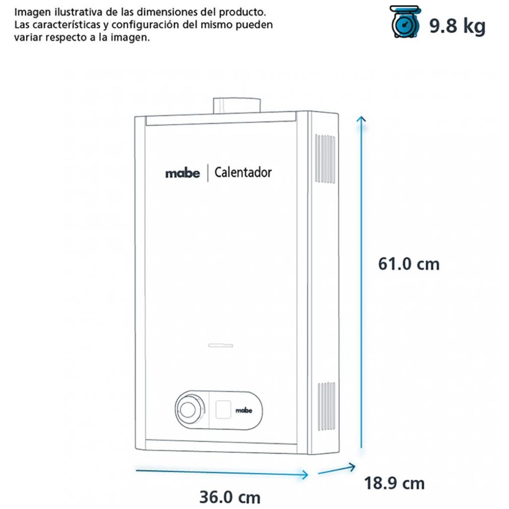 Calentador Instantáneo Mabe 14Lt Lp Cim142Slp Usb