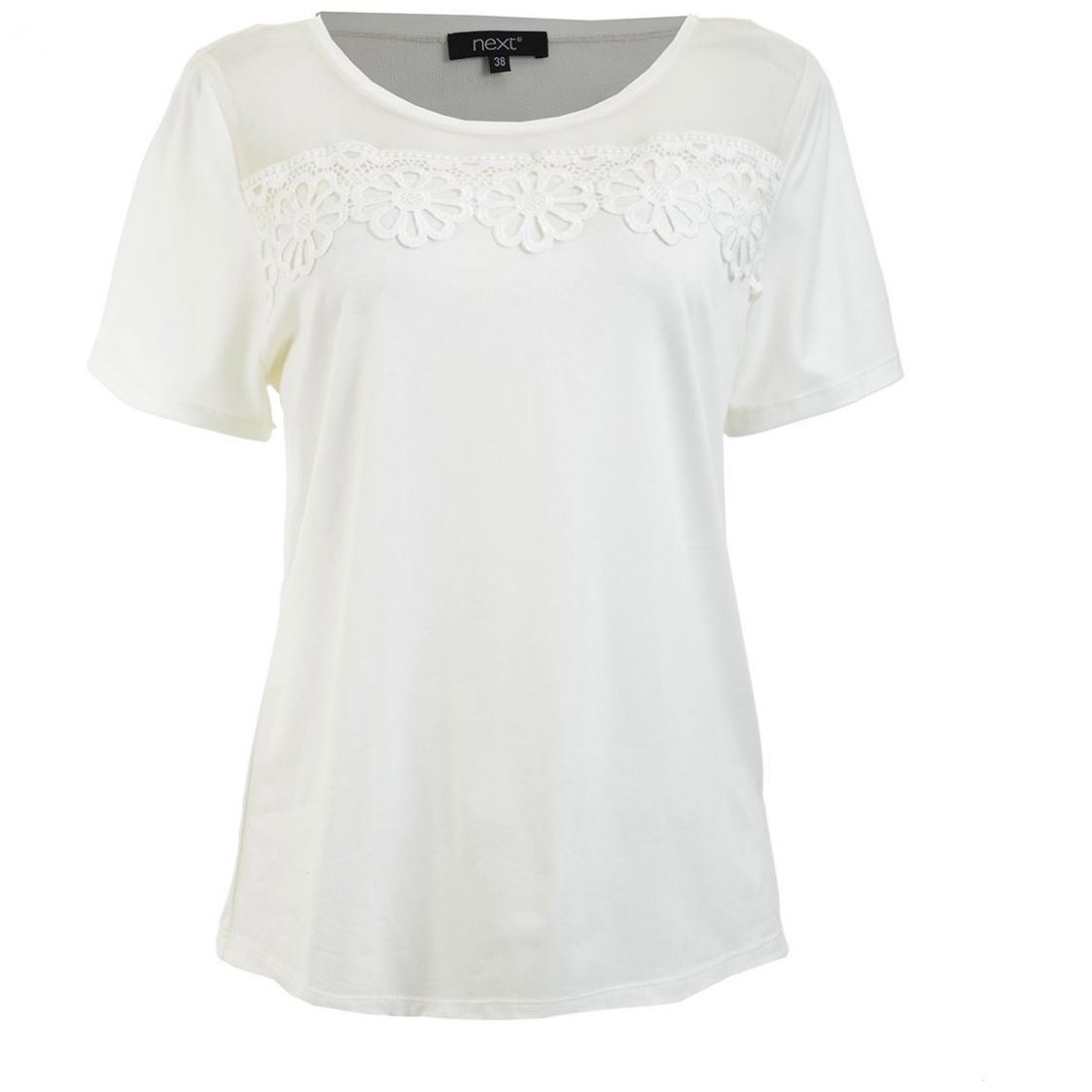 Blusa Ligera Manga Corta Mesh en Pechera Next para Mujer Curvy