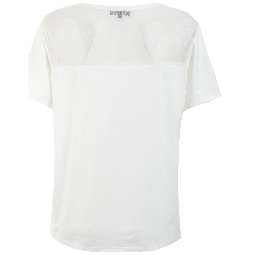 Blusa Ligera Manga Corta Mesh en Pechera Next para Mujer Curvy