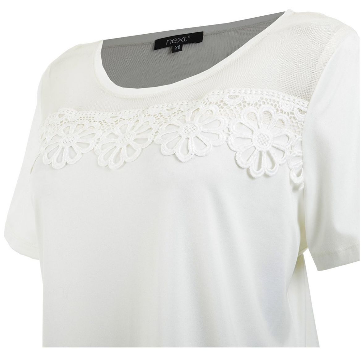 Blusa Ligera Manga Corta Mesh en Pechera Next para Mujer Curvy