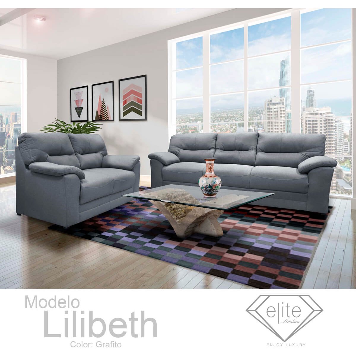 Sofá Lilibeth Grafito Artaban