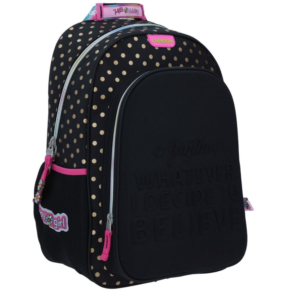 Mochila Adira para Primaria Negro Happy Girl Chenson