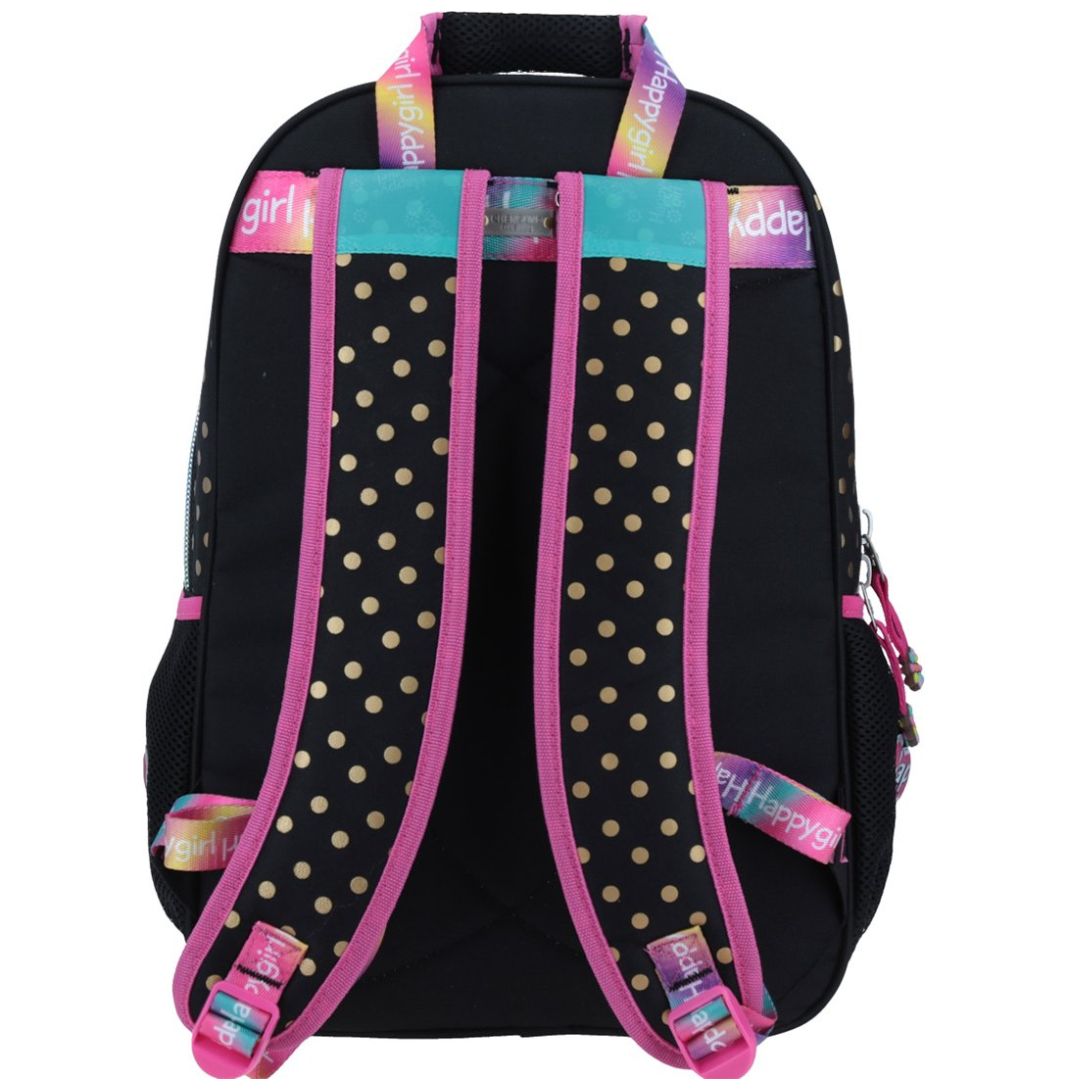 Mochila Adira para Primaria Negro Happy Girl Chenson