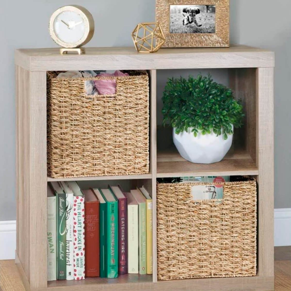 Home Nature Caja Organizadora Plegable Fibra Natural con Agarradera