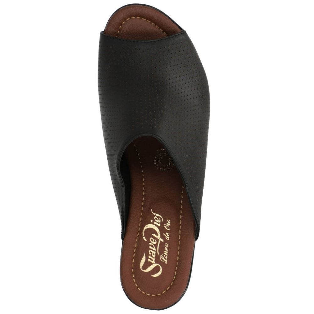 Sandalia con Cuña y Corte Laser Suave Pies