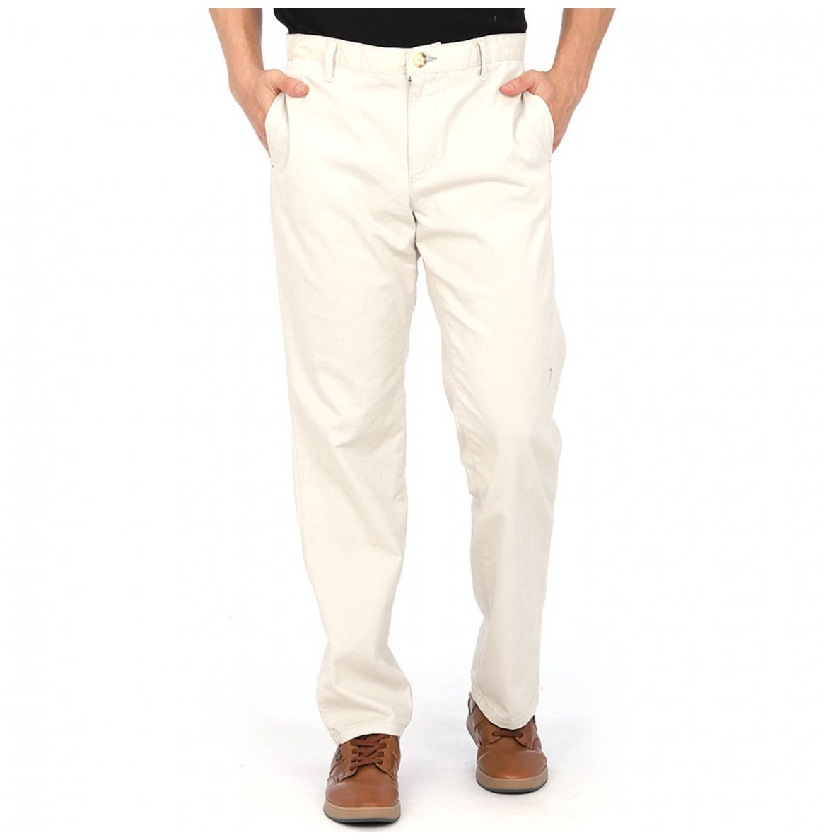 Pantalon Blanco Para Hombre Gabardina Yale