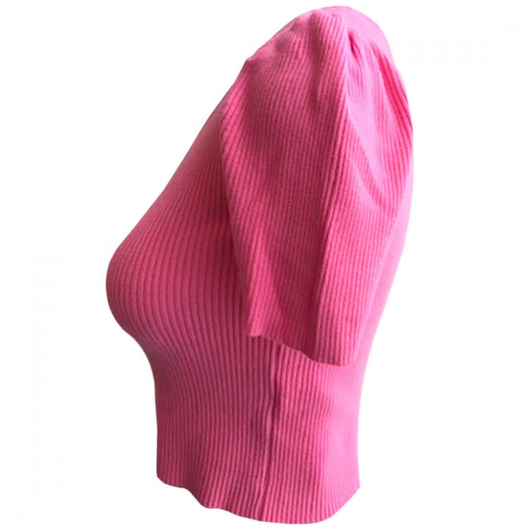 Blusa Uk Manga Corta Cuello Redondo Diseño Tejido de Punto para Mujer Petite