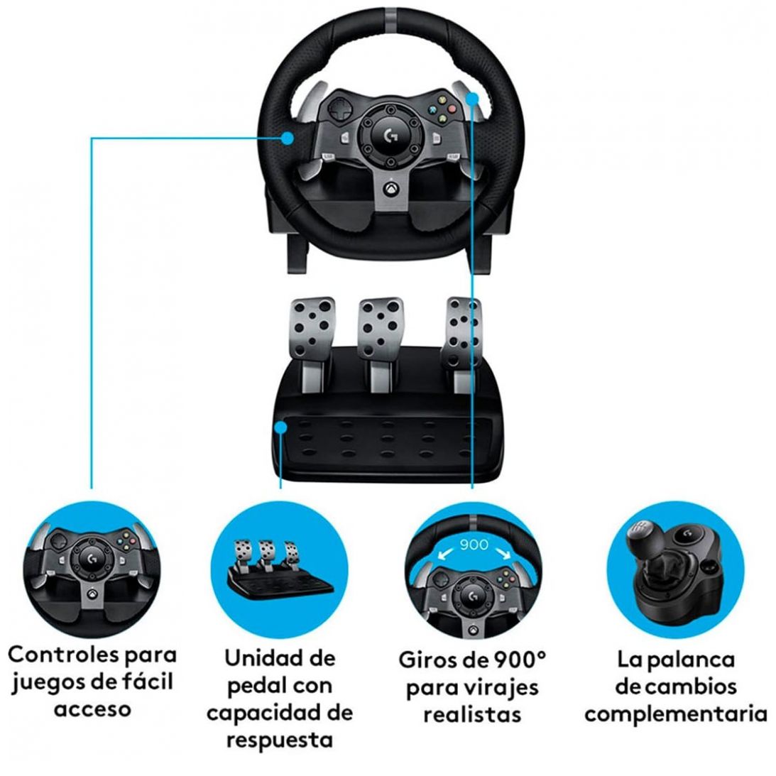Volante de Carreras G920 Driving Force Pc