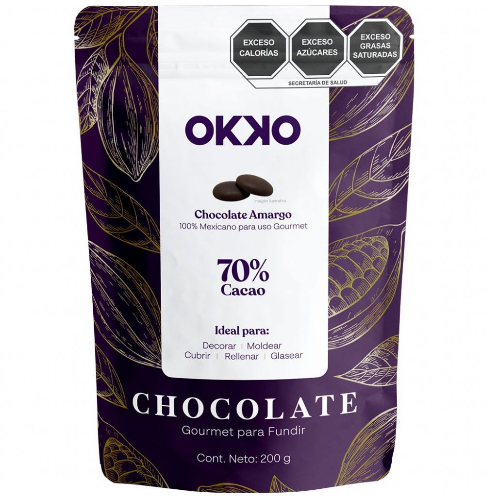  Chocolate Gourmet 70 Cacao 200 G Okko