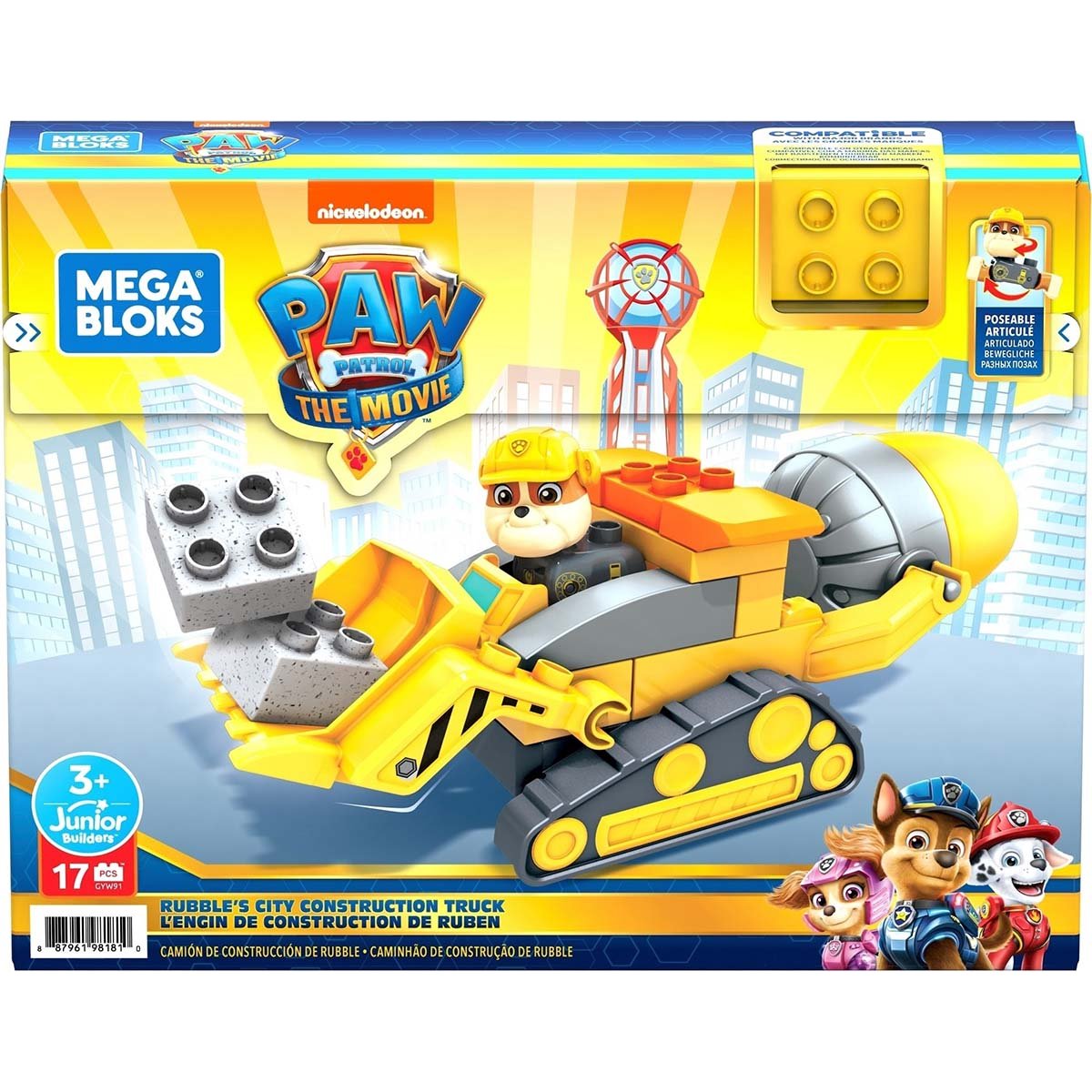 Mega Bloks Paw Patrol Camion de Construccion de Rubble
