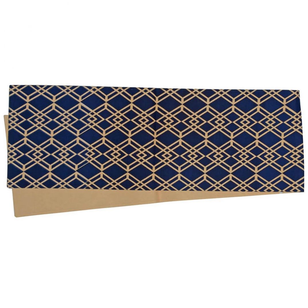 Camino Mesa Tela 30X180Cm Azul Dorado Concepts  Life