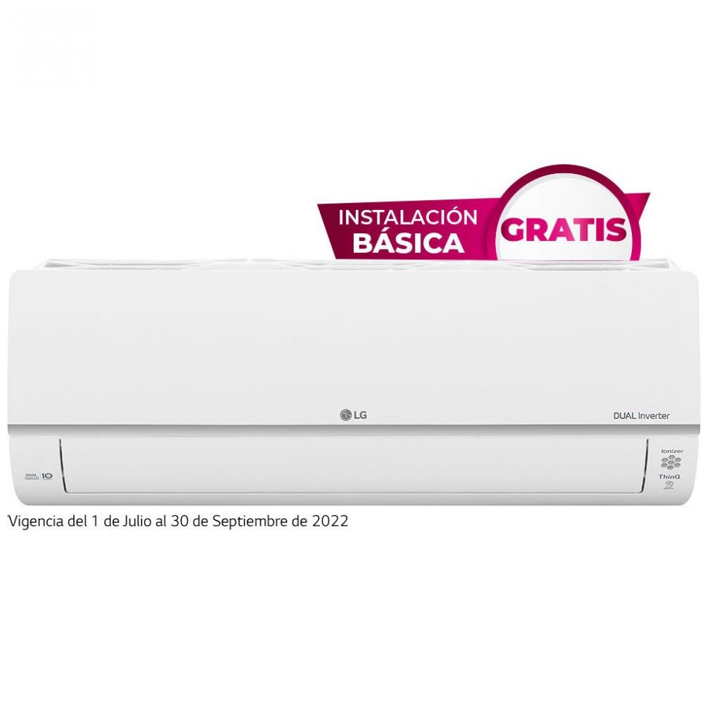 Aire Acondicionado LG Minisplit  Dual Inverter 12,000 Btu/h  Blanco  Vp122Cr