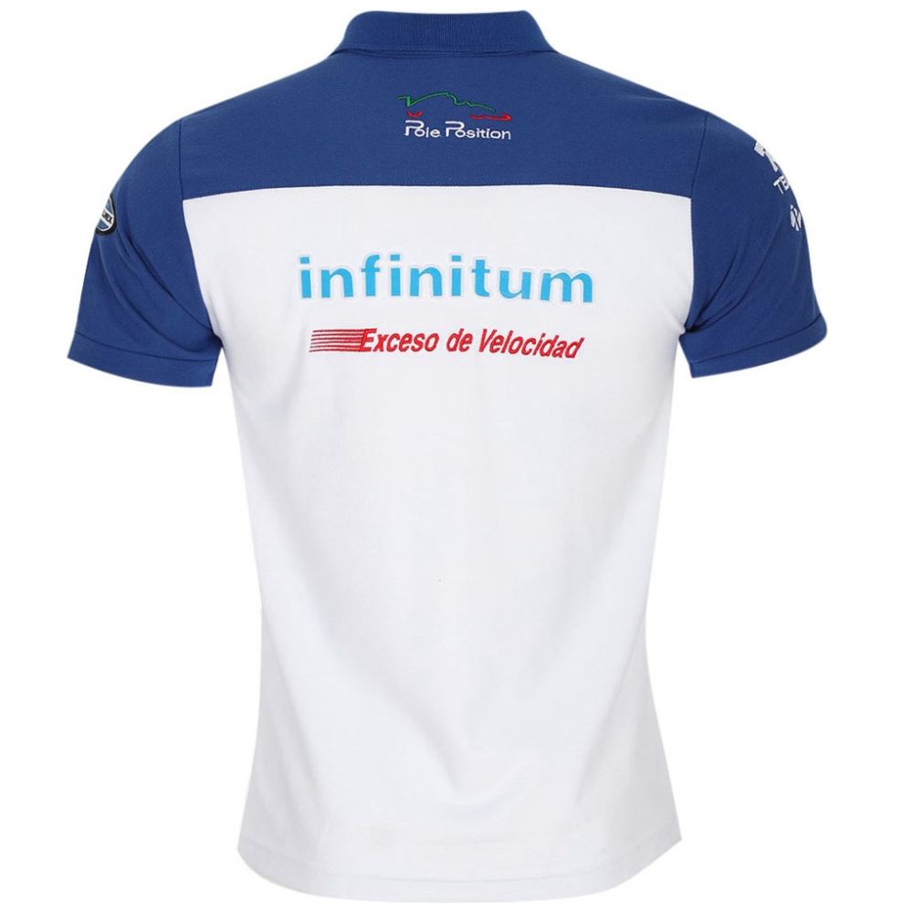 Playera Tipo Polo Blanco Pole Position para Hombre