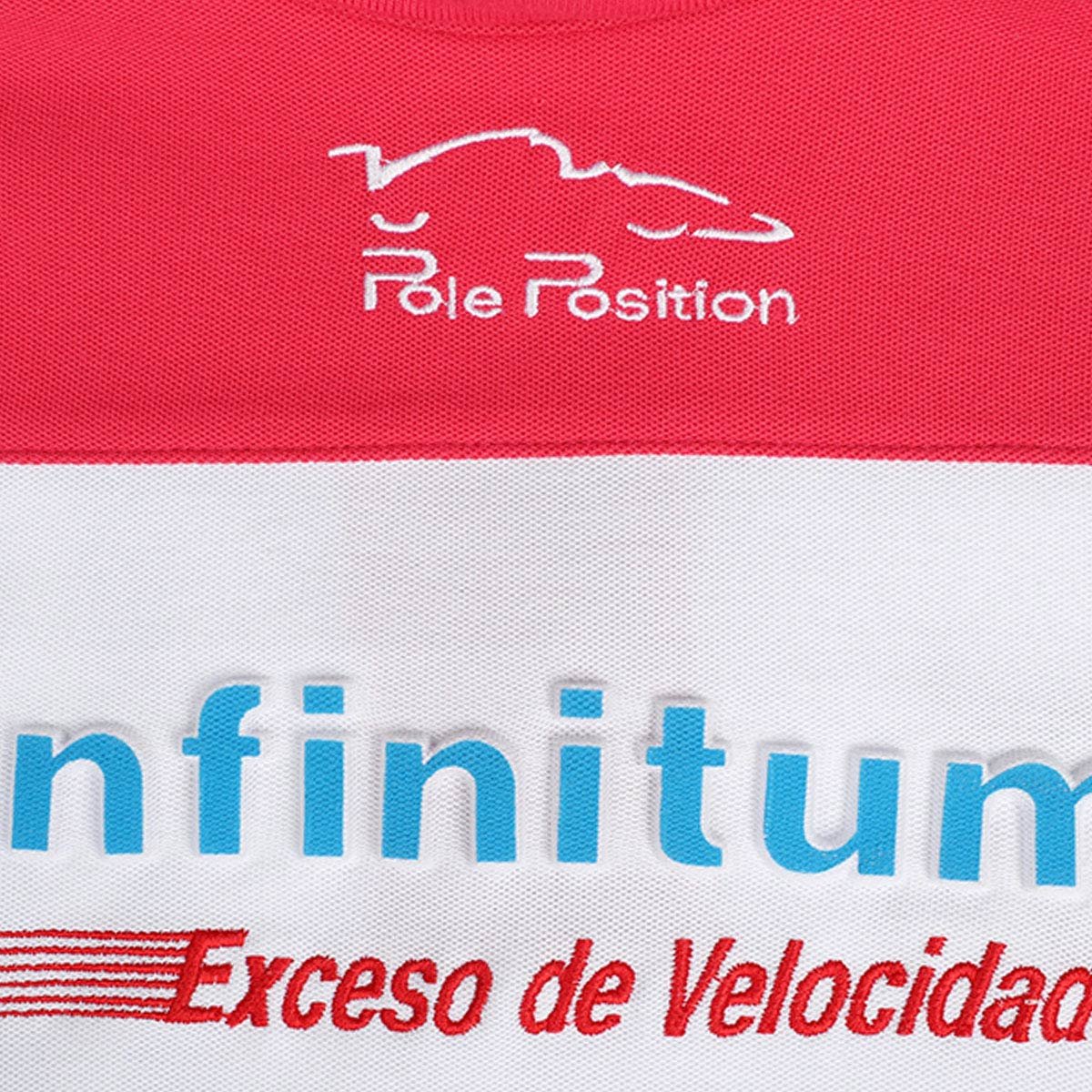 Playera Tipo Polo Blanco Pole Position para Mujer