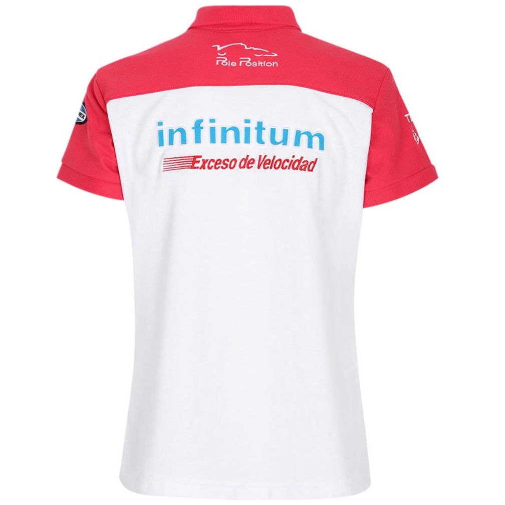 Playera Tipo Polo Blanco Pole Position para Niña